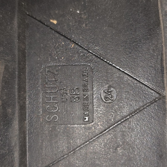 Schutz Kaile Black Leather Combat Boots Women 8 - Picture 8 of 15